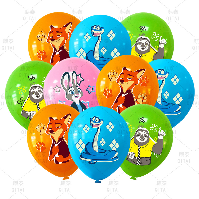 Party Games Ideas - New Zootopia Balloons Wild Animal Latex