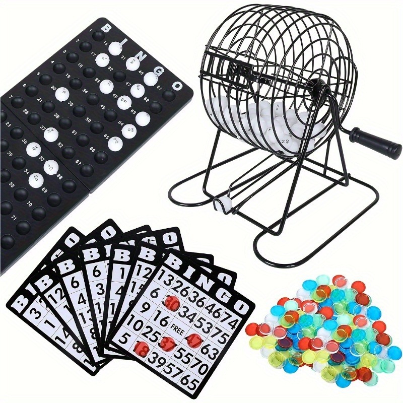 Party Games For Adults Large Group - Steel Bingo Lottery Machine Game Cage