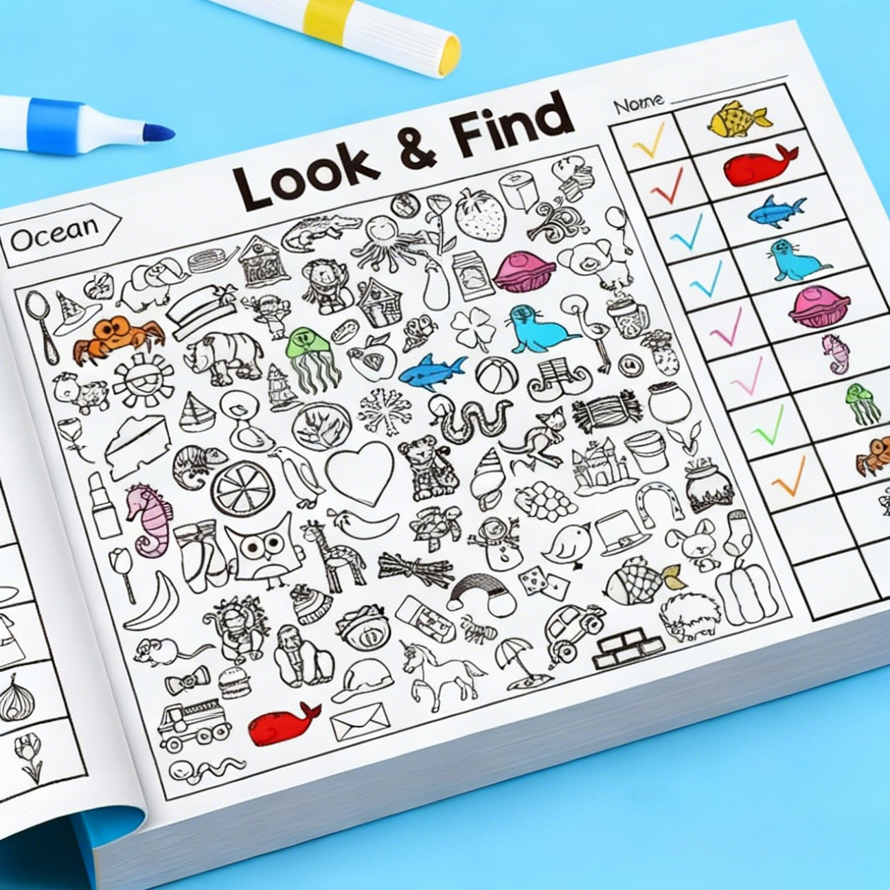 Party Games Animals - Search and Discover Activity Book with