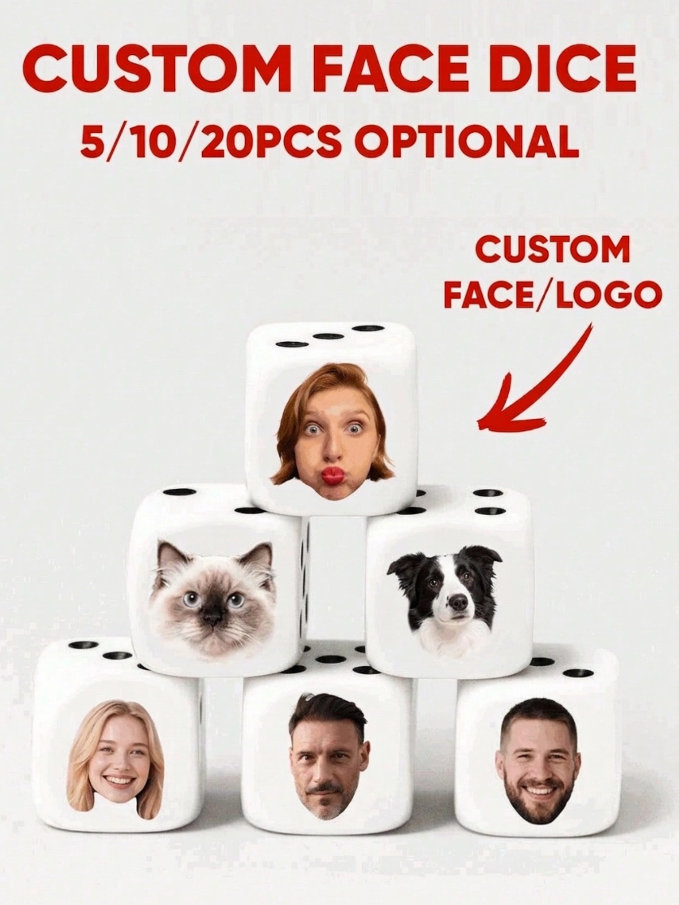 Custom Face Dice Personalized  – обзор и цена Party Family Games