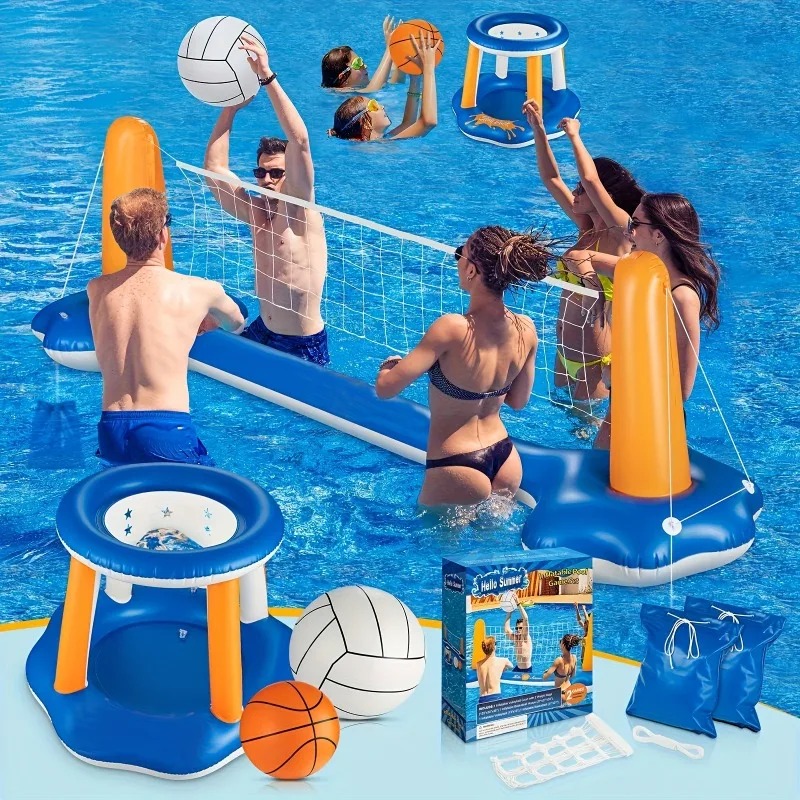 Large Inflatable Pool Raft Set – обзор и цена Party Games Summer