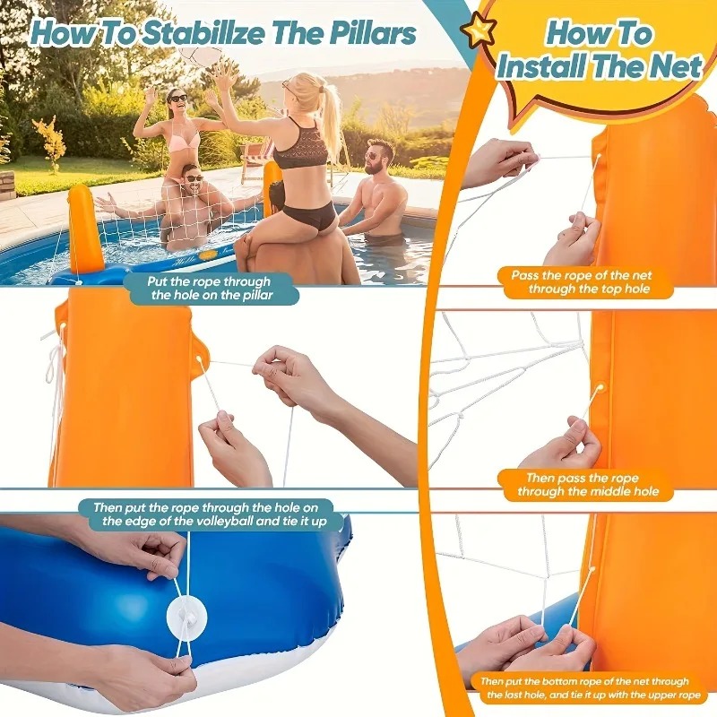 Large Inflatable Pool Raft Set – обзор и цена Party Games Summer