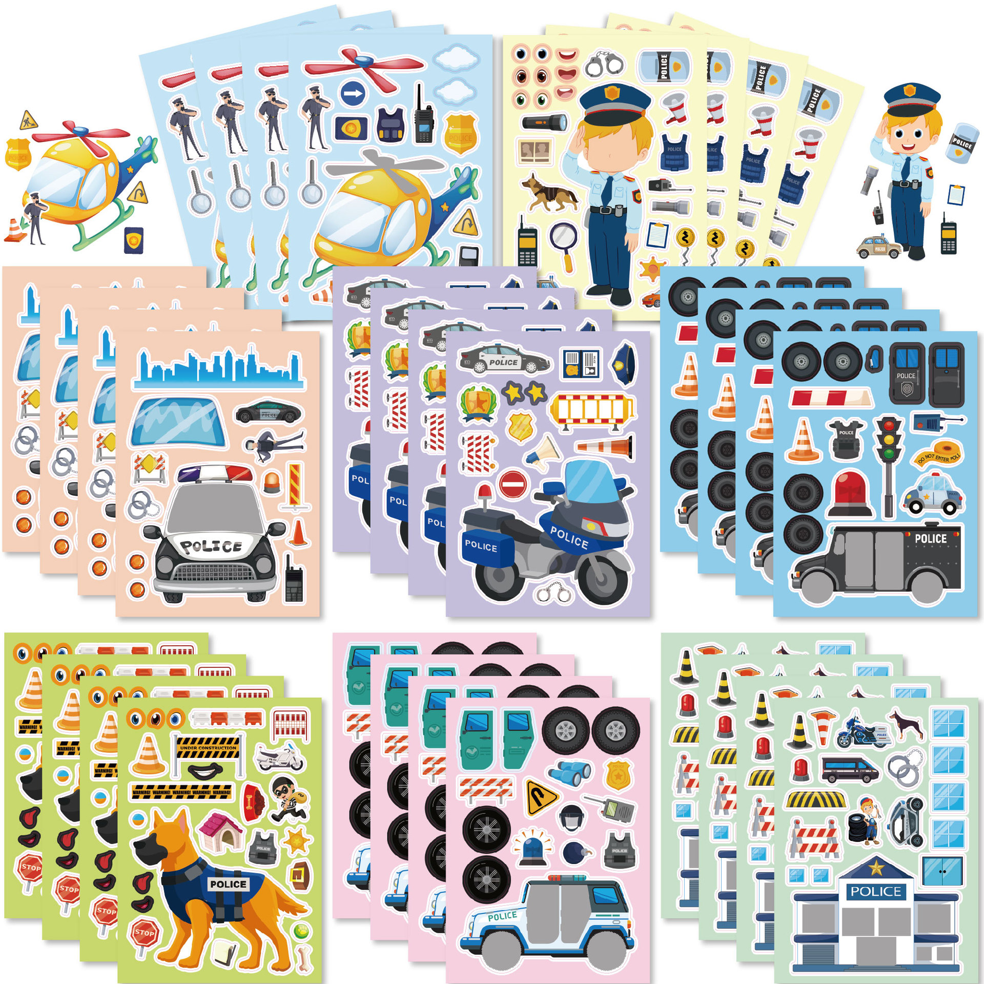 16Sheets Cartoon Vocation Poli – обзор и цена Party Games Baby Shower