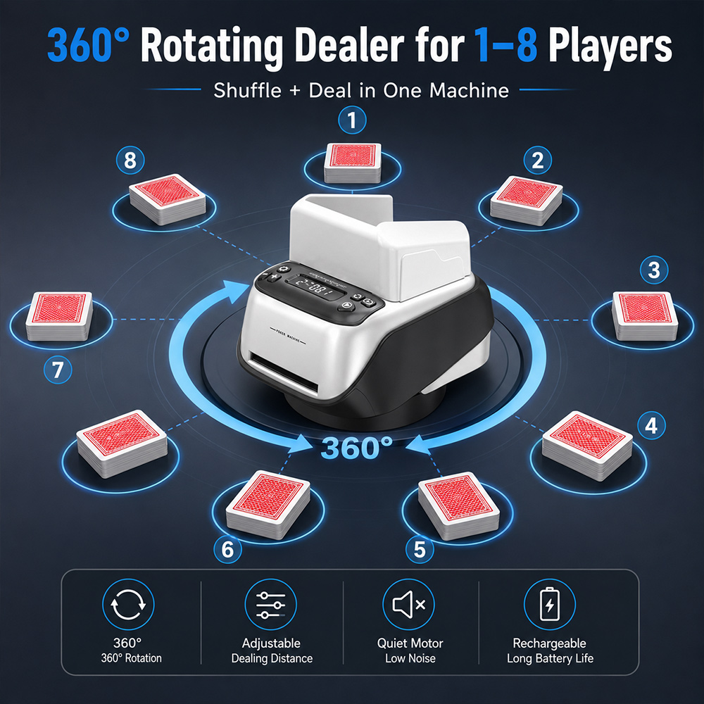 SIHAO 360° Rotating Poker Card – обзор и цена Party Games Cards