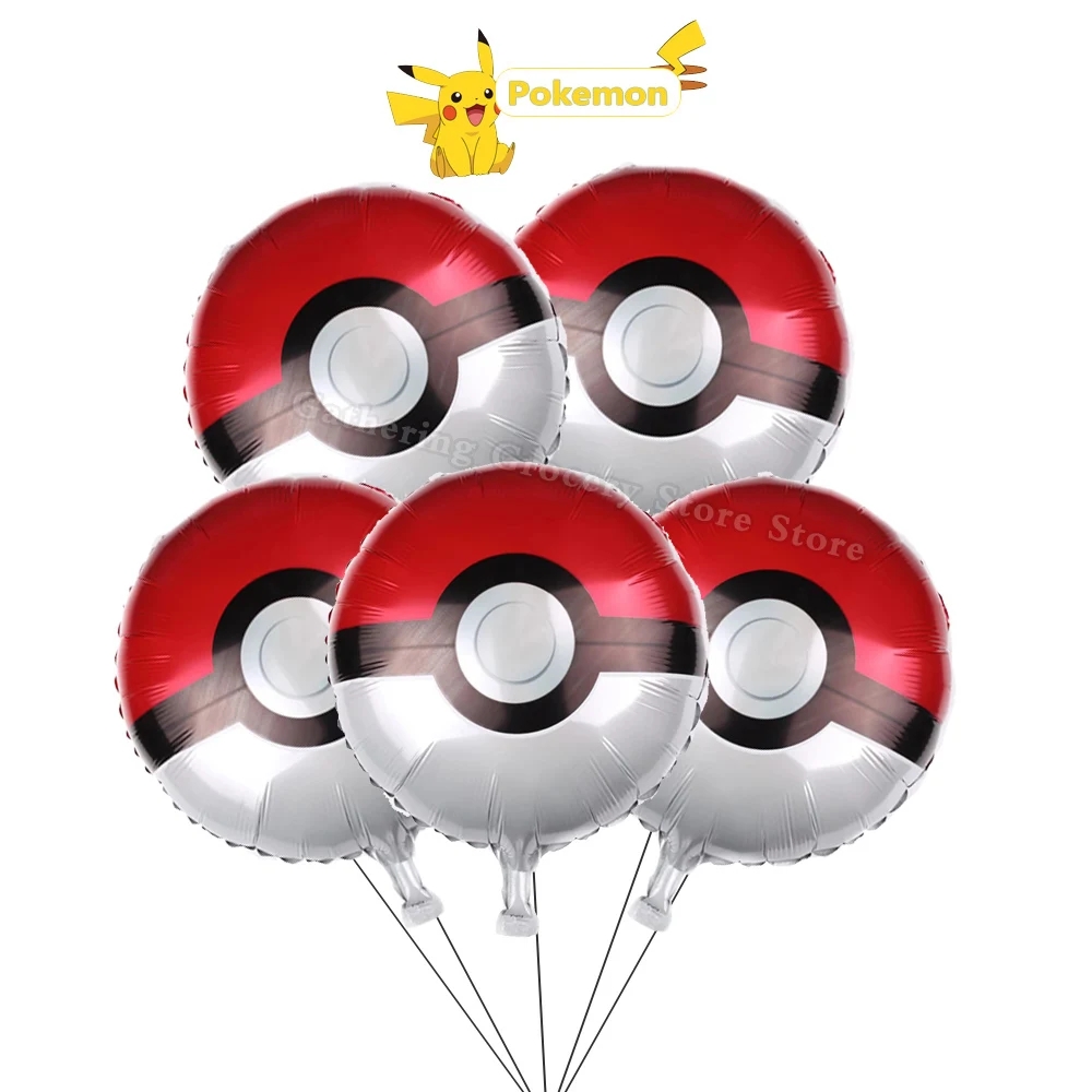 5pcs Pokemoned Cute Aluminum F – обзор и цена Party Games Baby Shower